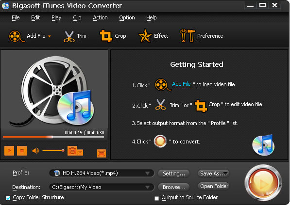 Bigasoft iTunes Video Converter